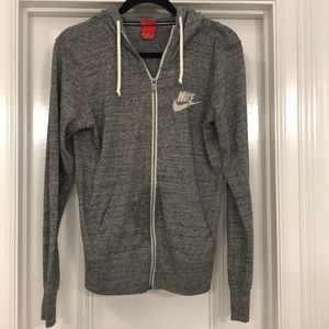 Gray Nike Zip-up Hoodie